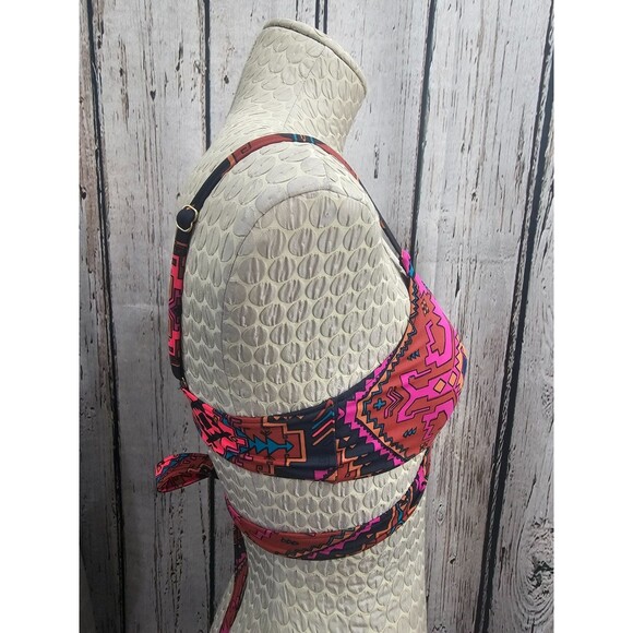 BILLABONG‎ Small Pink Wrap Tie Back Bikini Top Swim Suit Bathing Suit NEW - Picture 5 of 6